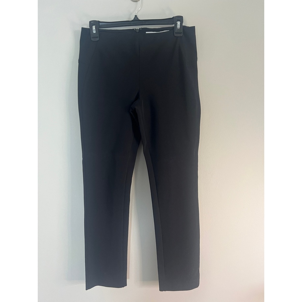 Veronica Beard Black Scuba Slim Leg Pants Size 6 CORE-BSS6193 Made in USA